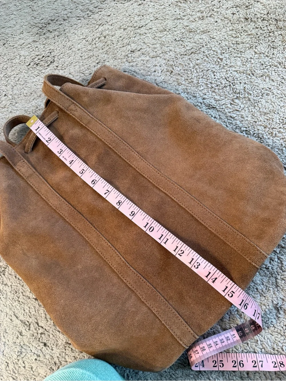 Street Level Large Suede Tote Bag Tan Brown